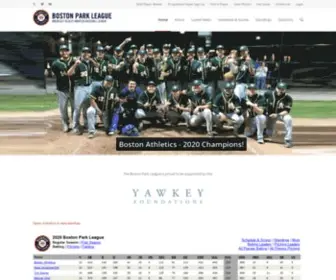 Bostonparkleague.org(Boston Park League Baseball) Screenshot