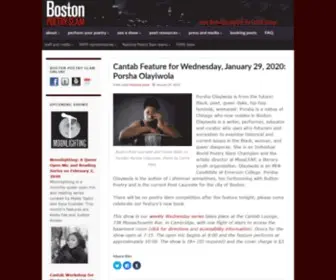 Bostonpoetryslam.com(Bringing contemporary poetry to the greater Boston community since 1991) Screenshot