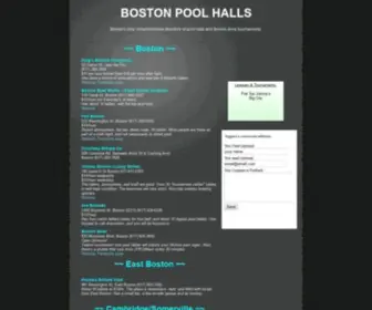 Bostonpoolhalls.com(BOSTON POOL HALLS) Screenshot