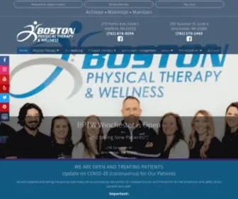 Bostonptwellness.com(Boston Physical Therapy & Wellness) Screenshot