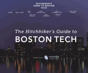 Bostontechguide.com(Hitchhiker's Guide to Boston Tech) Screenshot