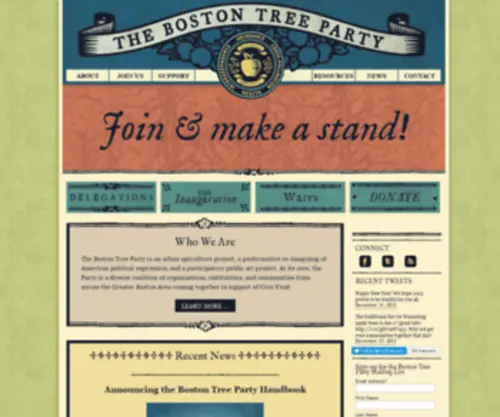 Bostontreeparty.org(The Boston Tree Party) Screenshot