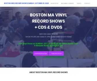 Bostonvinylrecordshows.com(Boston Vinyl Record Shows Burlington Marlborough Worcester MA Dedham) Screenshot