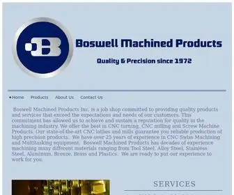 Boswellmachinedproducts.com(Boswell Machined Products Inc) Screenshot