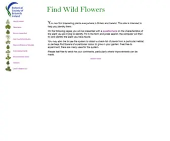 Botanicalkeys.co.uk(Identify wildflowers online) Screenshot