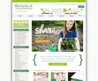 Botanicalpaperworks.com(Seed Paper That Grows) Screenshot