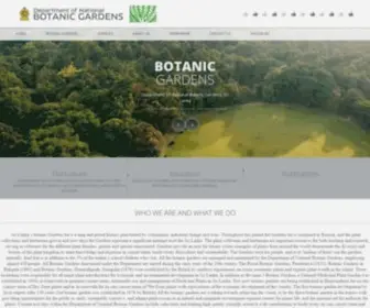BotanicGardens.gov.lk(Department of National botanical Gardens) Screenshot
