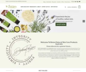 Botani.com.au(Vegan Natural Skin Care Australia) Screenshot