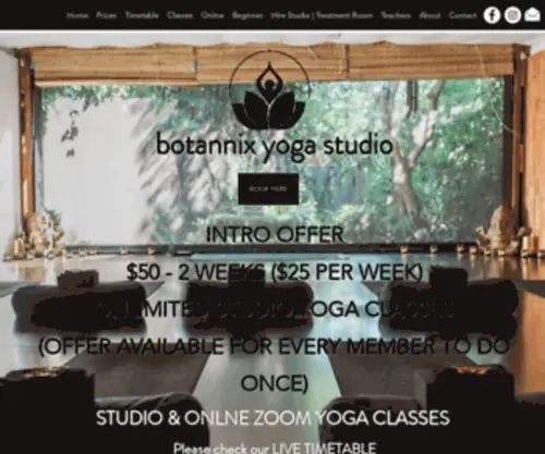 Botannixyogastudio.com(Botannix Yoga Studio) Screenshot