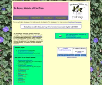 Botanywebsite.com(The Botany Website of Fred Triep (Englisch Summary)) Screenshot