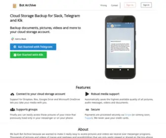 Botarchive.com(The easiest way to save your picture and video messages for the future) Screenshot