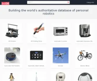 Botdb.net(The Personal Robotics Database) Screenshot