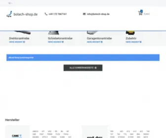 Botech-Shop.de(Torantriebe, Toröffner, Schranken, Poller, Parkbügel, Drehkreuze) Screenshot