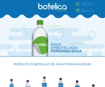 Botelica.com.mx(Agua embotellada personalizada) Screenshot