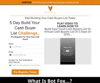 Botfox.net(Bot Fox Free Leads For Life) Screenshot