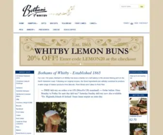 Botham.co.uk(Botham's of Whitby) Screenshot