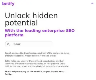 Botify.com(Enterprise SEO Platform Helping You Unlock Hidden Potential) Screenshot