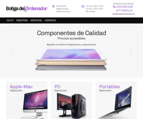 Botigadelordenador.es(Tienda reparaciones inform) Screenshot