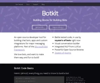 Botkit.ai(Building Blocks for Building Bots) Screenshot