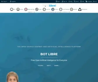 Botlibre.com(Free chat bot hosting platform (virtual agents) Screenshot