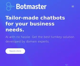 Botmaster.io(Tailor Made Chatbots For Your Business) Screenshot