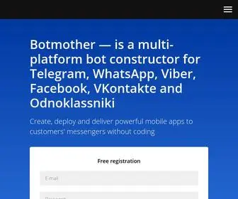 Botmother.com(Constructor for useful chat bots for business) Screenshot