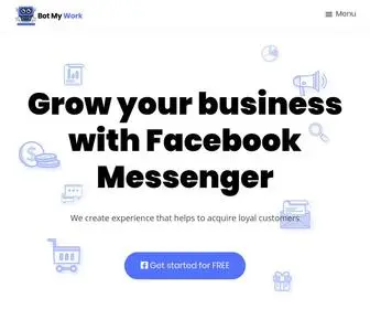 Botmywork.com(Multi-platform chatbot solutions provider) Screenshot