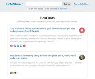 Botostore.com(Best online chat bots and assistants) Screenshot
