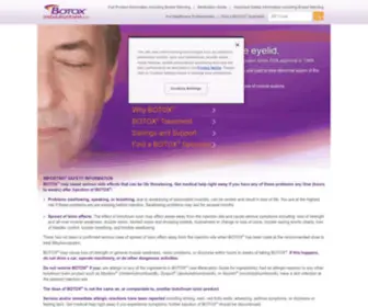 Botoxblepharospasm.com(Help direct patients and caregivers to information about BOTOX®) Screenshot