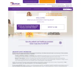 Botoxforincontinence.com(BOTOX® (onabotulinumtoxinA)) Screenshot