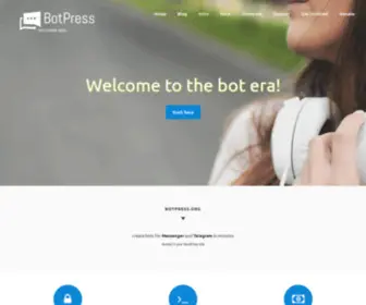 Botpress.org(Create your Messenger and Telegram bot with your WordPress website) Screenshot