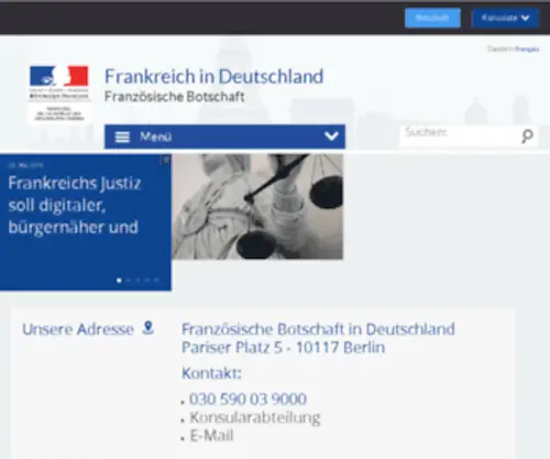 Botschaft-Frankreich.de(Frankreich in Deutschland) Screenshot