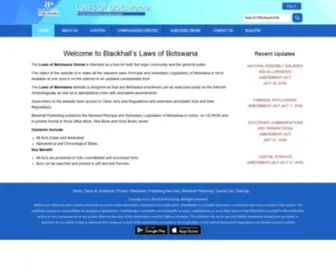 Botswanalaws.com(Blackhall's Laws of Botswana The Laws of Botswana Online) Screenshot