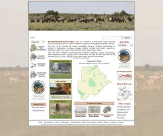 Botswanawildlife.com(Botswana Wildlife Safari Travel Information) Screenshot