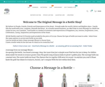 Bottlemeamessage.com(Bottle Me a Message in a Bottle) Screenshot