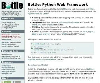 Bottlepy.com(Bottle 0.13) Screenshot