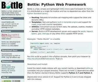 Bottlepy.org(Bottle 0.13) Screenshot