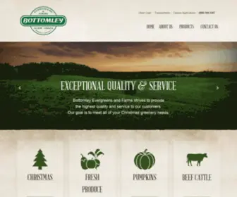 Bottomleys.com(Bottomley Evergreens and Farms in North Carolina) Screenshot