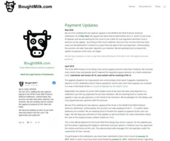 Boughtmilk.com(Fresh Milk Products Antitrust Litigation) Screenshot