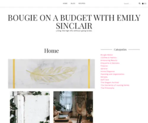 Bougieonabudget.life(Bougie on a Budget with Emily Sinclair) Screenshot