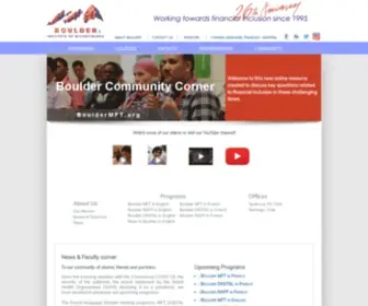 Bouldermicrofinance.org(We are offering two different online programs) Screenshot