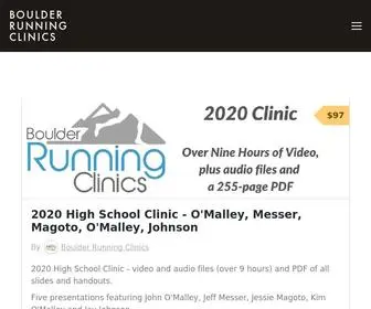 Boulderrunningclinics.com(Boulder Running Clinics) Screenshot
