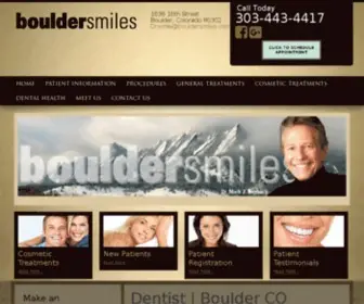 Bouldersmiles.com(Boulder Dentist) Screenshot