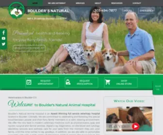 Bouldersnaturalanimal.com(Boulder's Natural Animal Veterinary Hospital) Screenshot