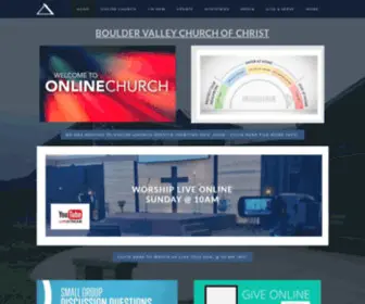 Bouldervalley.org(Boulder Valley Church of Christ) Screenshot