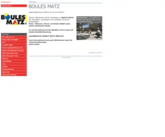 Boulesmatz.de(BOULES MATZ) Screenshot