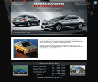 Boulevardmotormart.com(Used Cars Pittsburgh) Screenshot