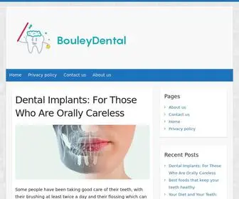 Bouley86.com(BouleyDental keeping up with your dental hygiene) Screenshot