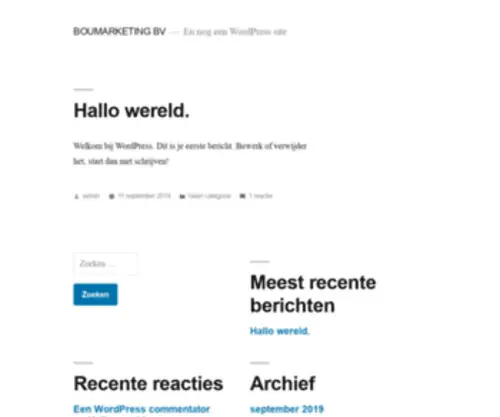 Boumarketing.nl(En nog een WordPress site) Screenshot