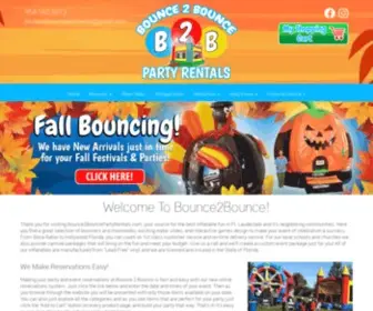 Bounce2Bouncepartyrentals.com(Bounce Houses and Party Rentals) Screenshot